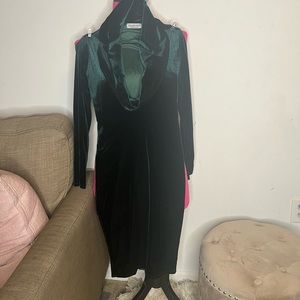 Velvet green dress